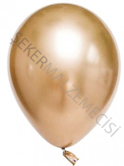 Balon Krom Parlak Altın Renkli 12 İnc