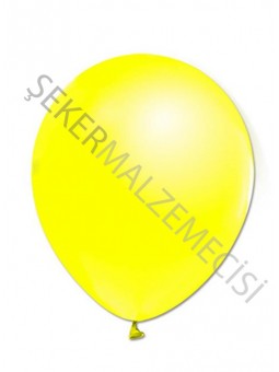 Sarı Metalik Baskısız Balon 