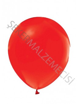 Kırmızı Metalik Baskısız Balon 