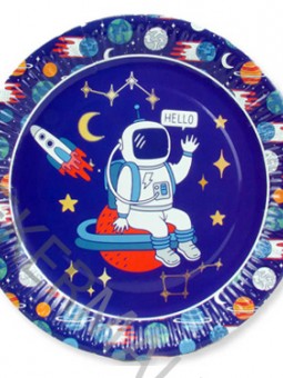 Karton Tabak Astronot Uzayda 23 cm
